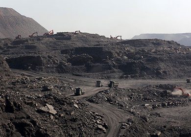 A coal mine.