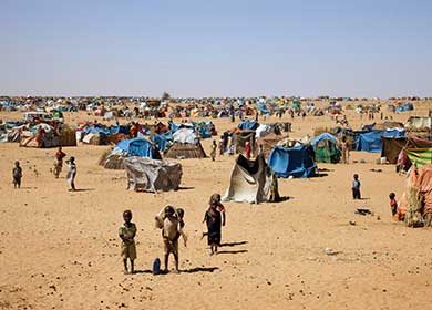 A Darfur Refugee Camp. Courtesy of the United Nations and Olivier Chassot.