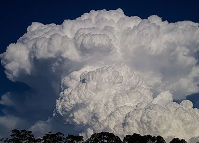 Thunderstorm clouds reflecting sunlight. Courtesy of Pixabay.